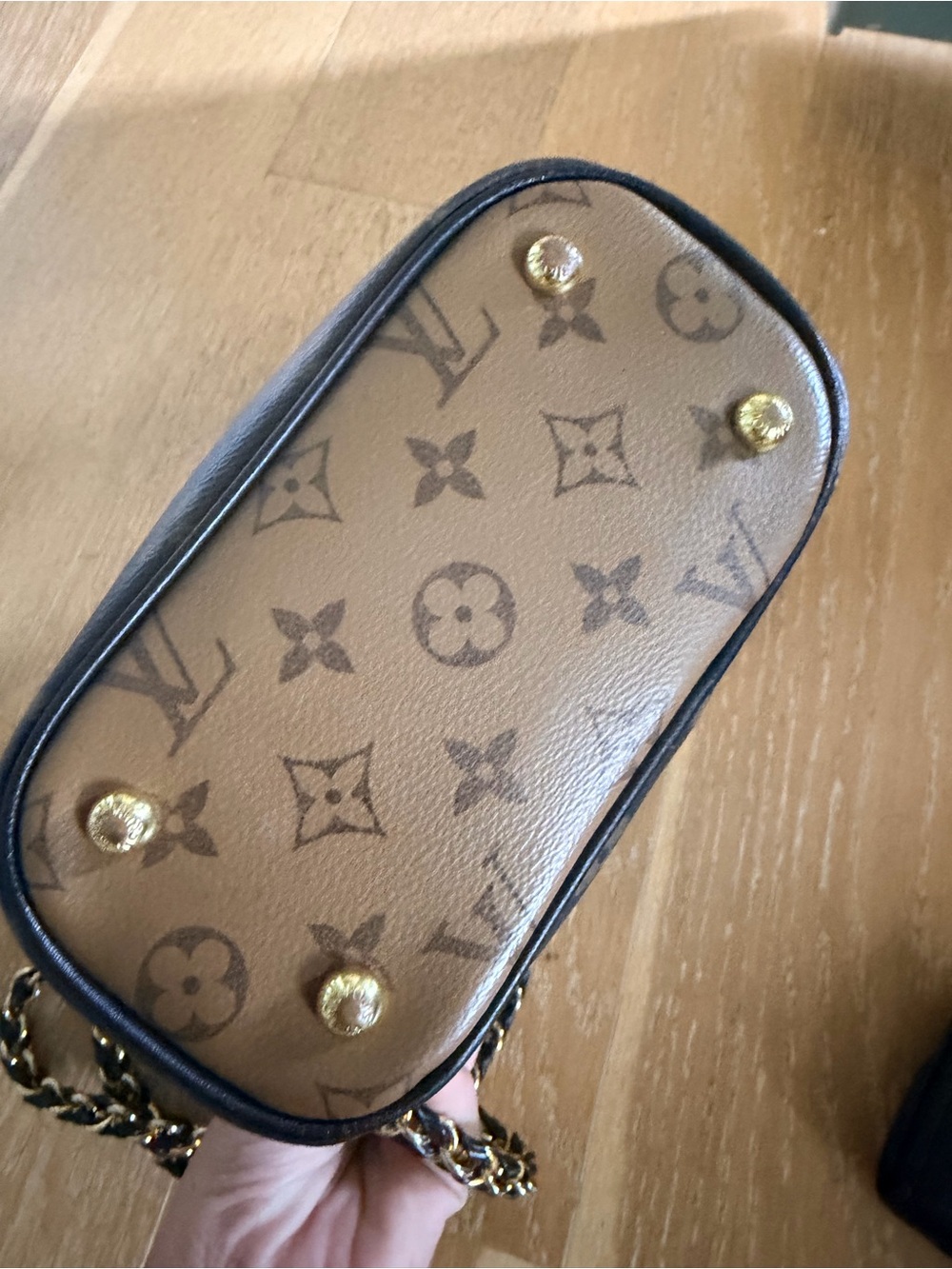 LV Monogram Small Vanity Crossbody Bag in Brown - Picture 4 of 10